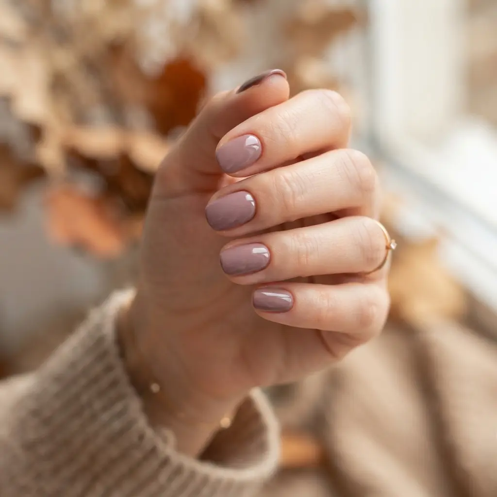 16 Short Fall Nails That Prove Simple Can Look Stunning 14 Dusty Mauve Nails