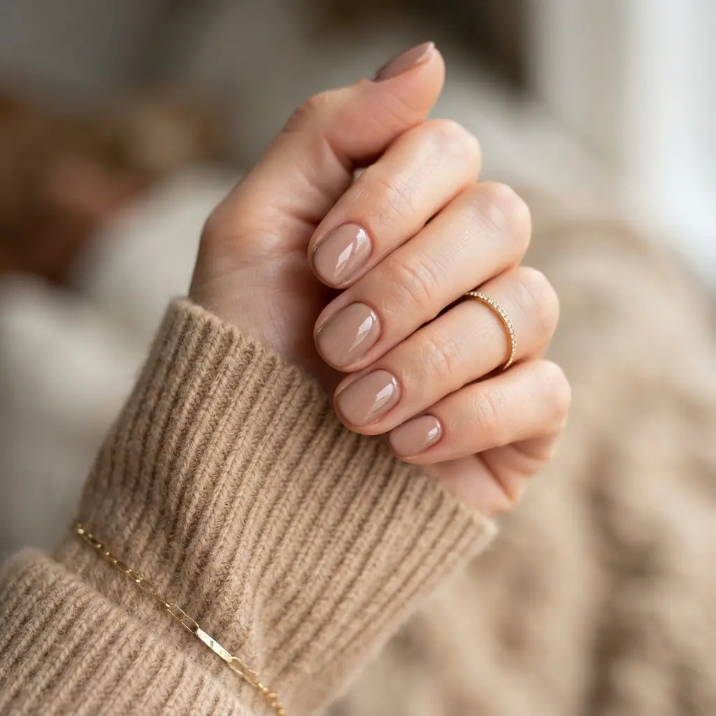 16 Short Fall Nails That Prove Simple Can Look Stunning 8 Soft Mocha Nails