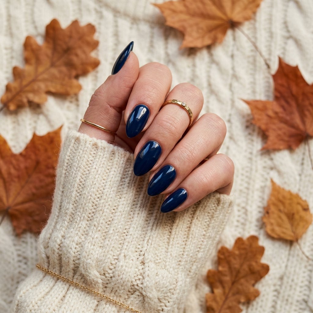 17 Fall Nail Colors That Will Make Your Manicure Look Expensive 14 Midnight Navy