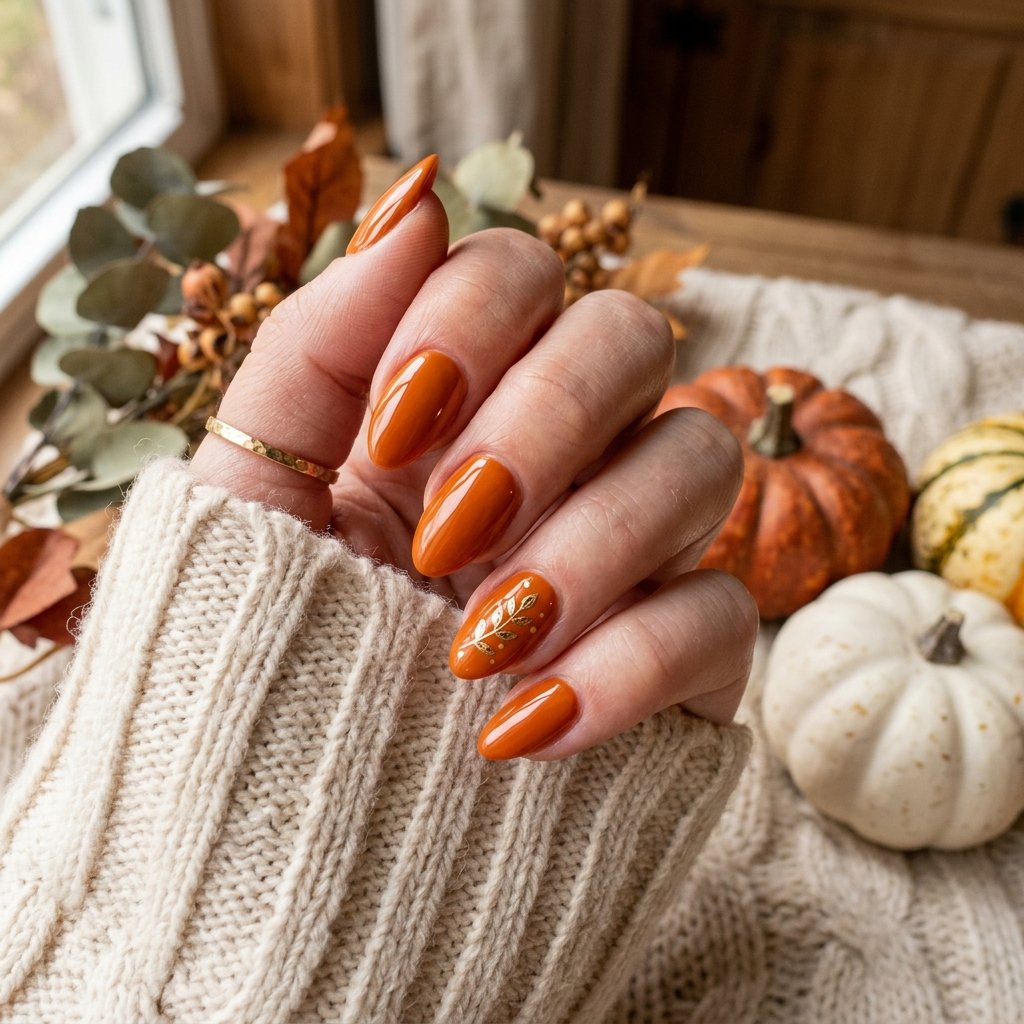 23 Fall Nails Ideas for Autumn You'll Be Obsessed With This Year 19 Pumpkin Spice Nails