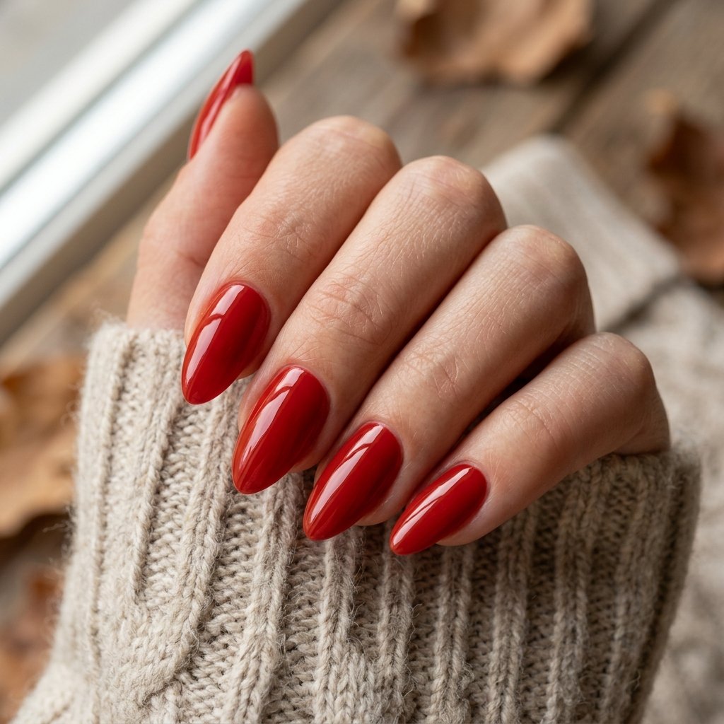 21 Fall Nail Designs You'll Want to Copy This Season 14 Maple Red Nails