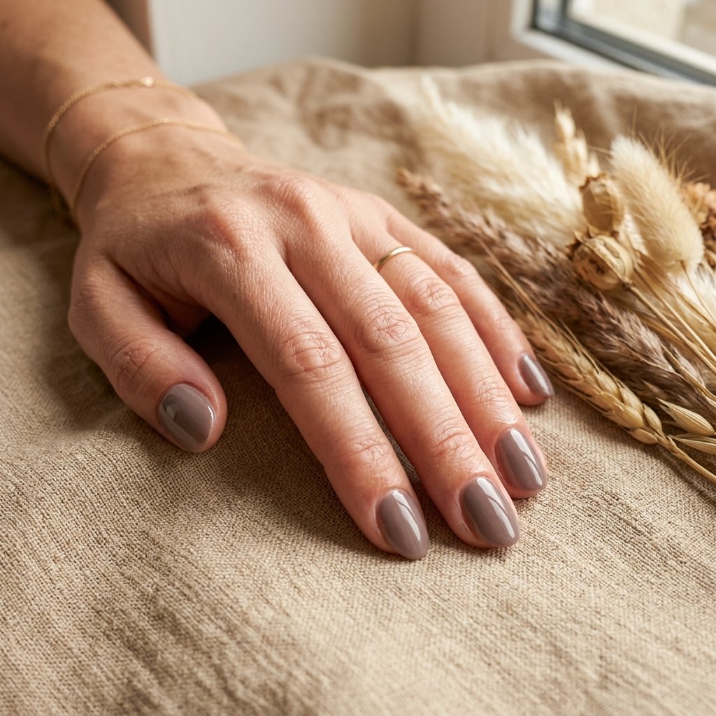 17 Fall Nail Colors That Will Make Your Manicure Look Expensive 17 Smoky Taupe