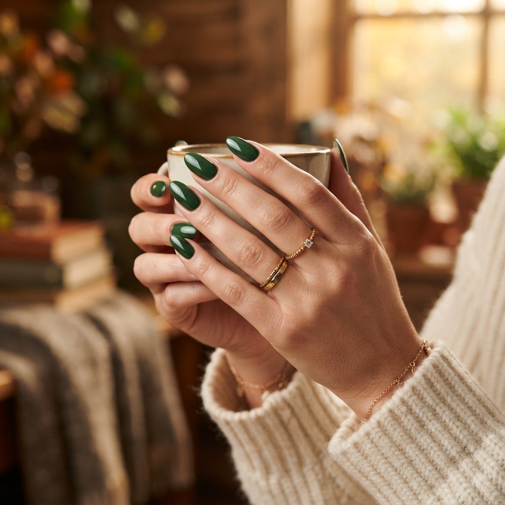 Forest Green Nails