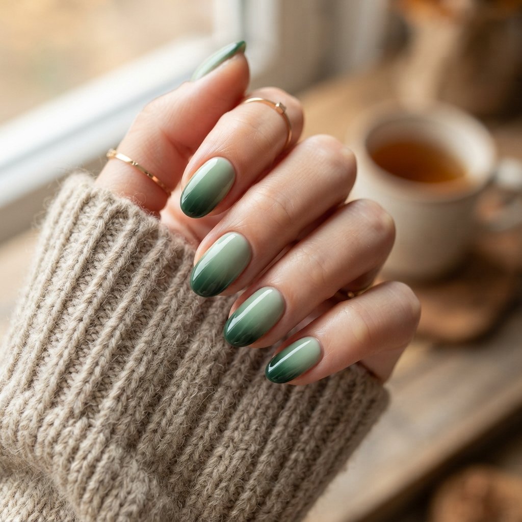  Soft Green Ombre