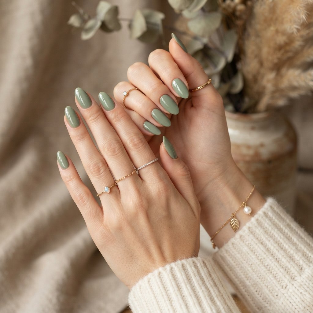 Sage Green Nails