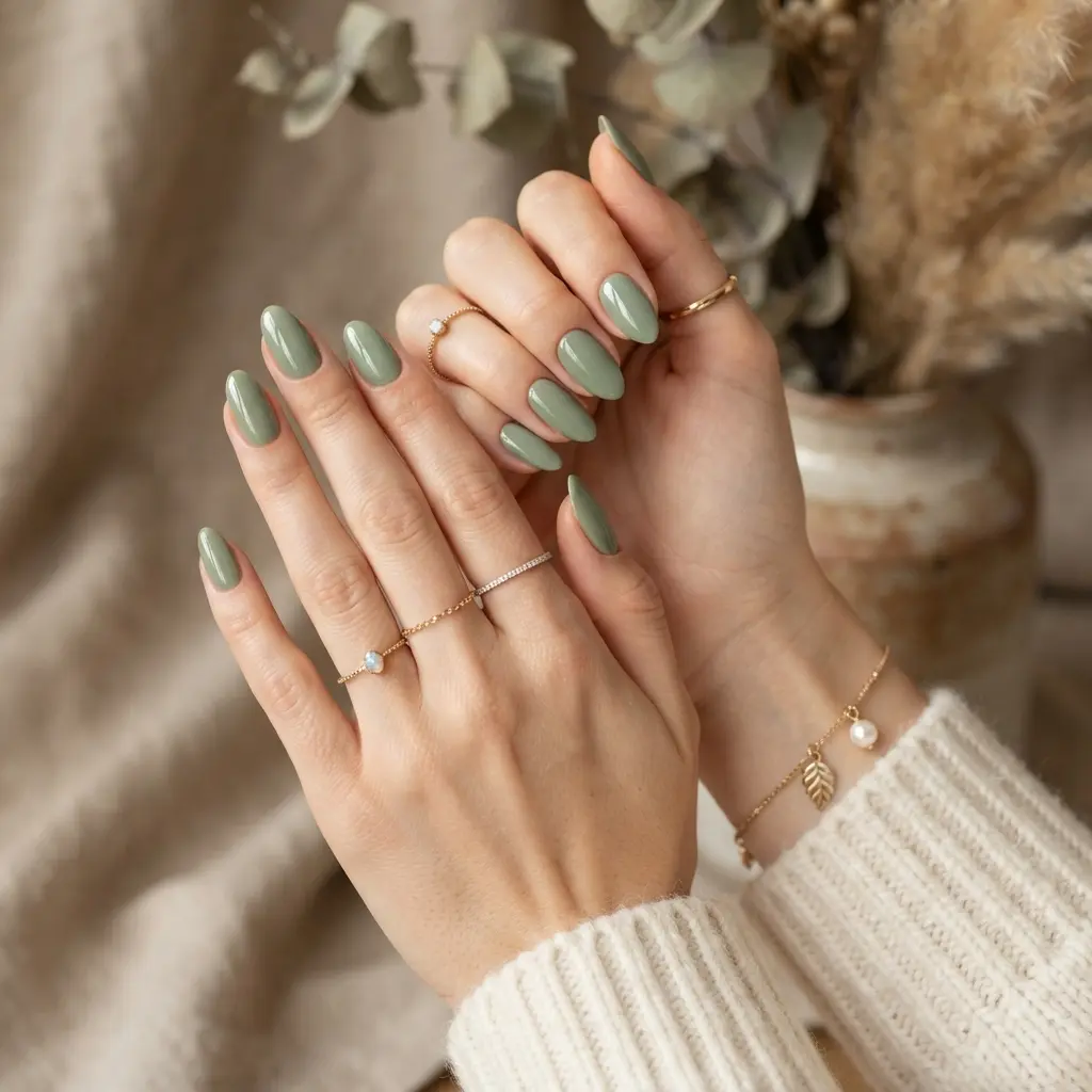 Sage Green Nails