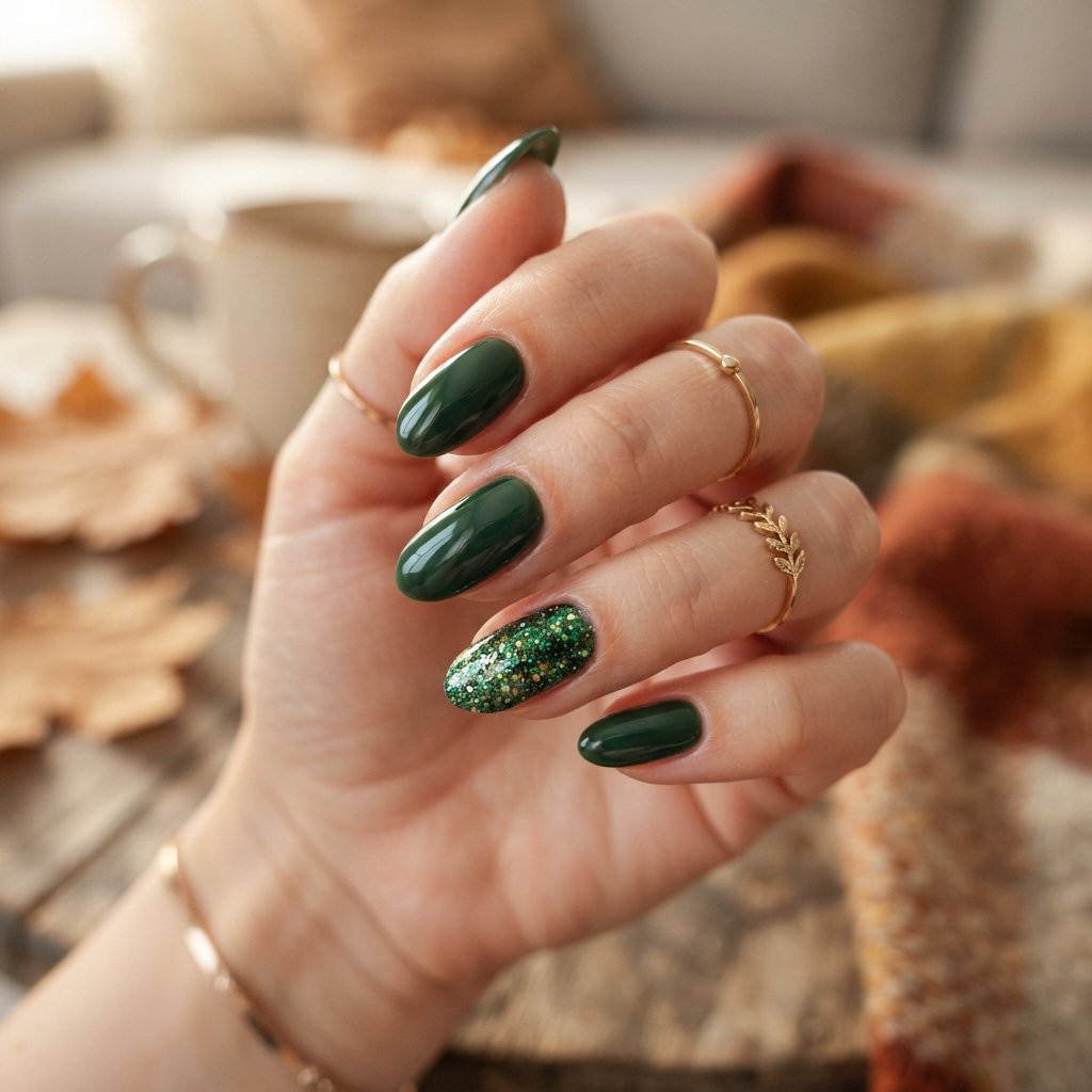 Green Glitter Accent