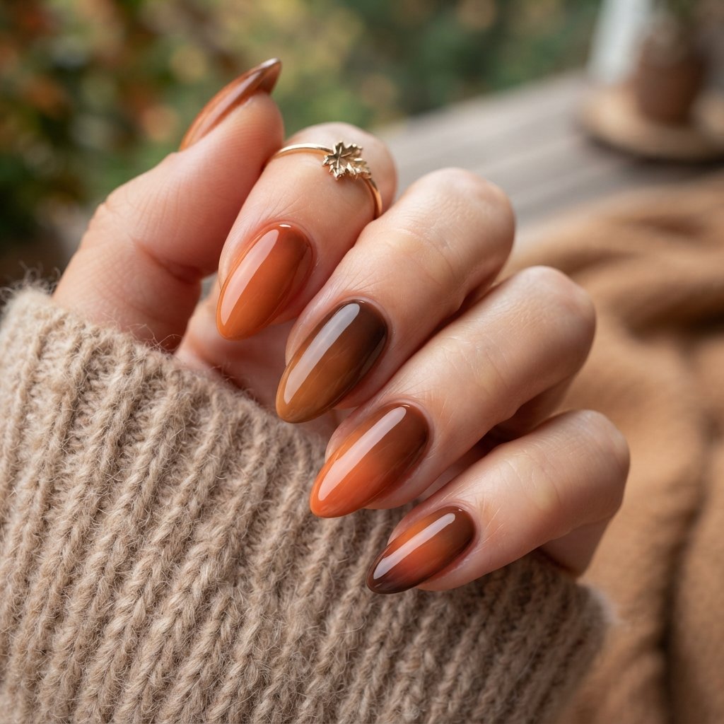 23 Simple Fall Nail Designs That Look Effortlessly Chic 19 Soft Maple Inspired Nails