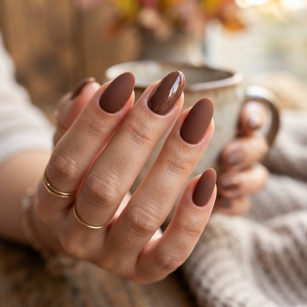 Matte Cocoa Nails
