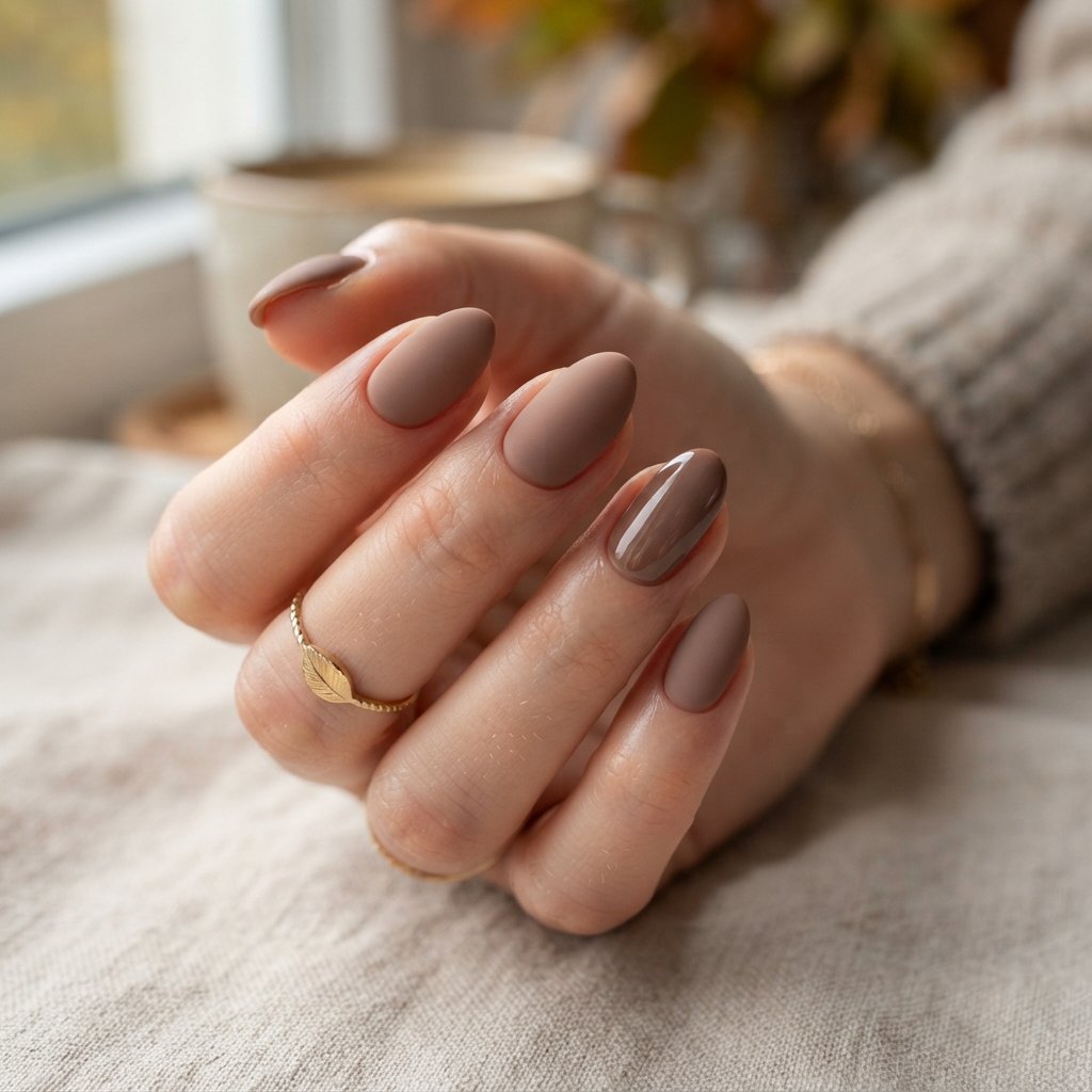  Matte Mocha Nails