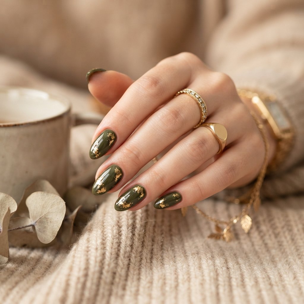 Olive and Gold Details