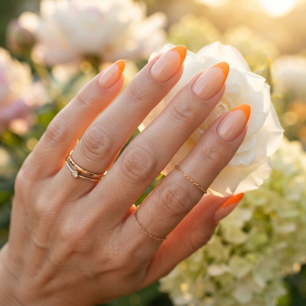Timeless Orange French Tips