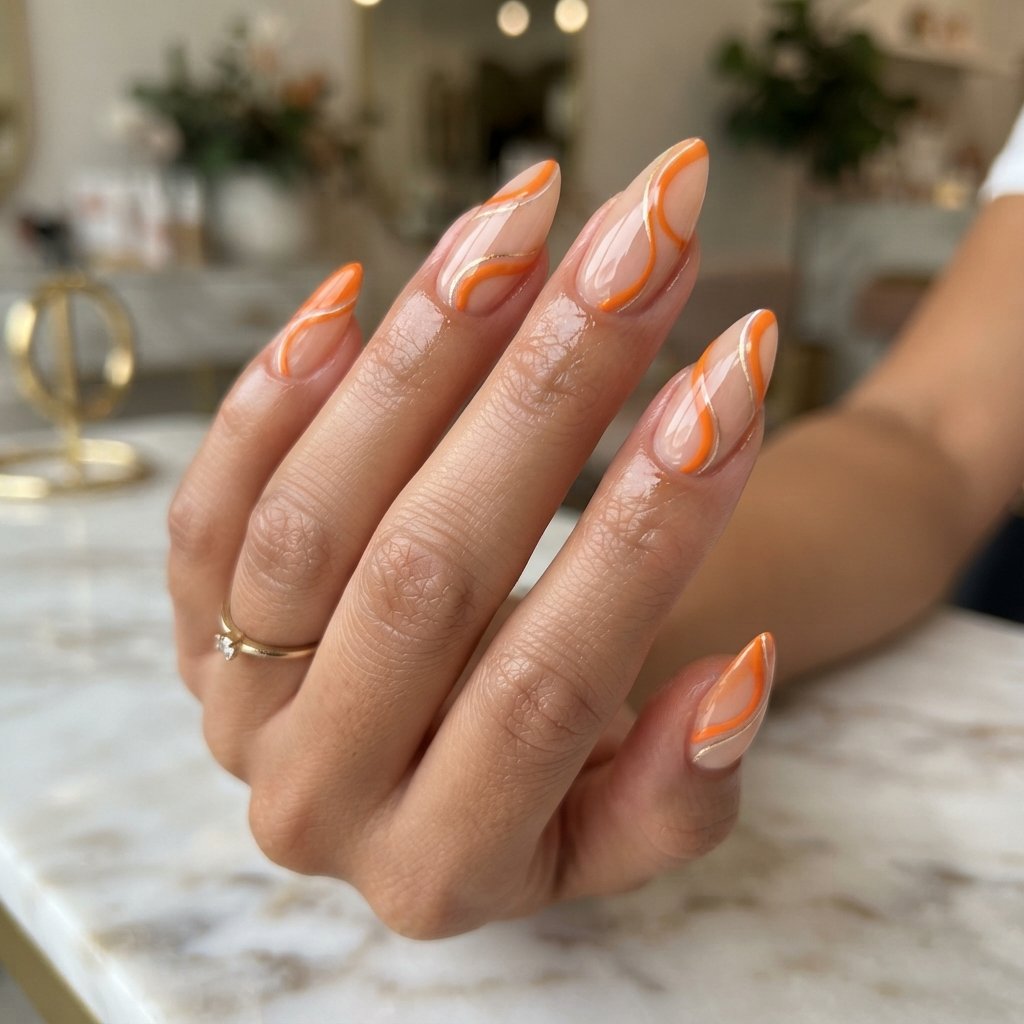  Orange Abstract Design
