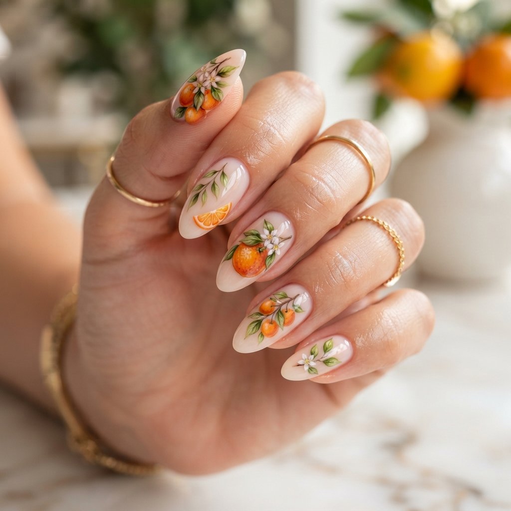  Orange and Green Leaves
