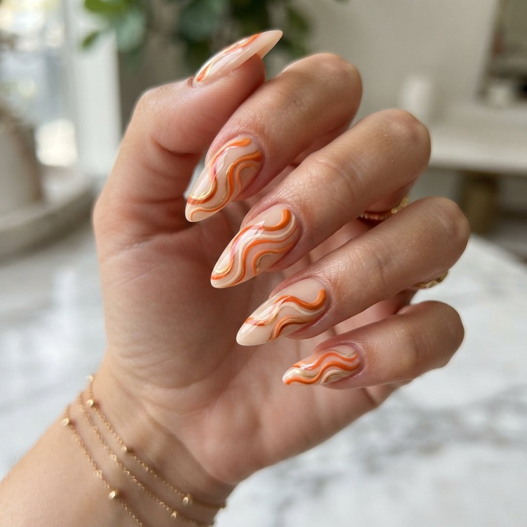 Orange Swirl Art