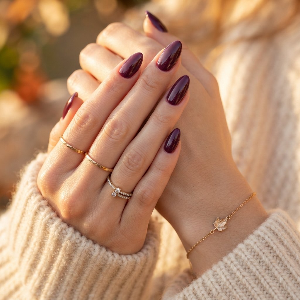 21 September Almond Nails That Make Your Hands Look Elegant 13 Plum Almond Nails