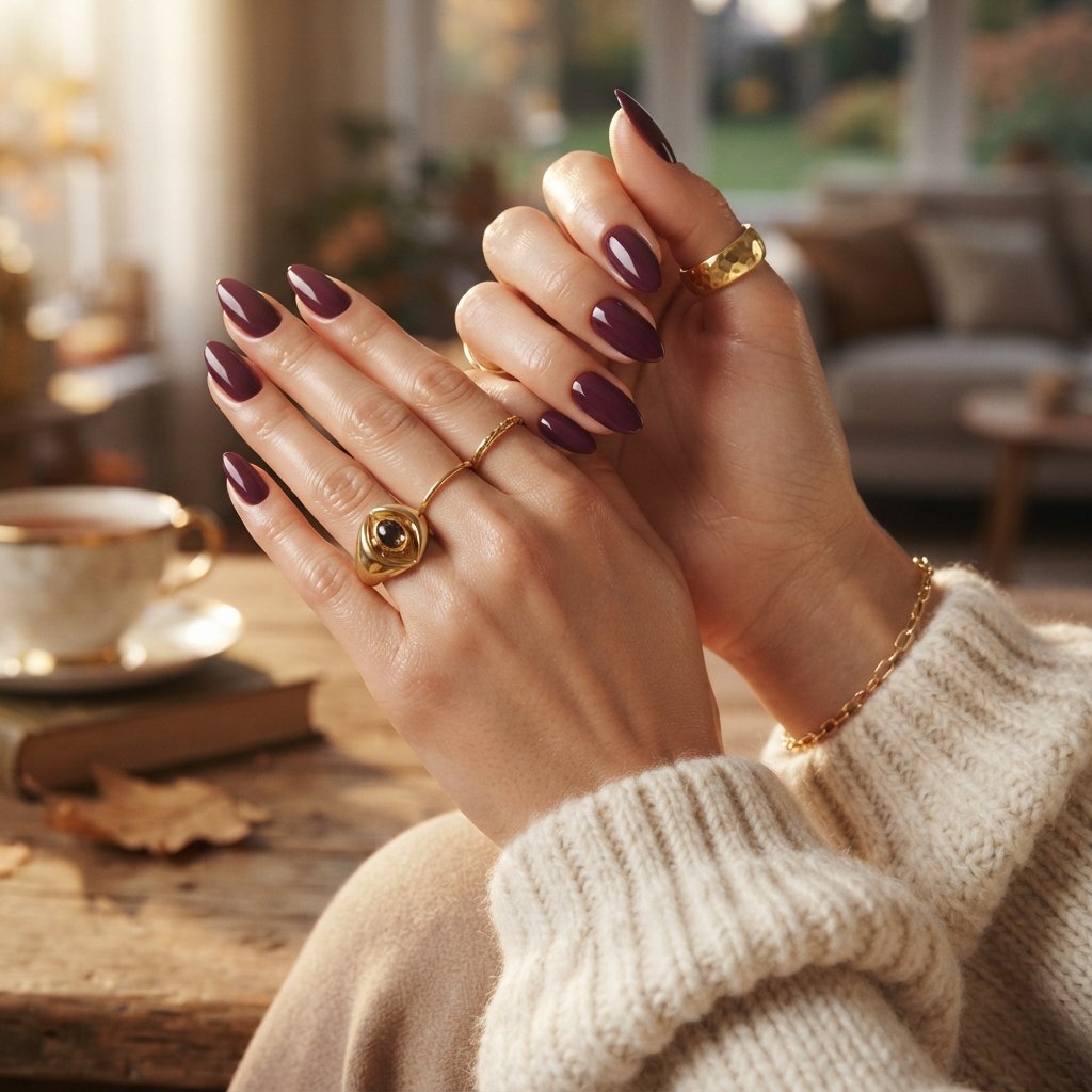  Plum Almond Nails