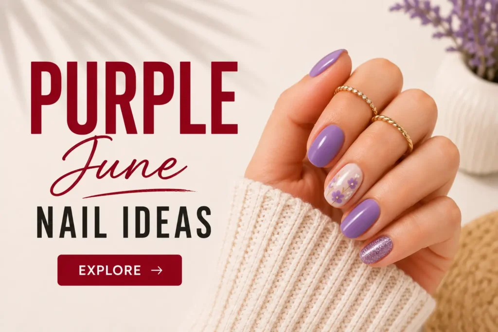 Home 17 Purple june nail ideas