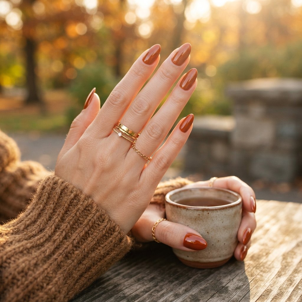  Rust Almond Nails