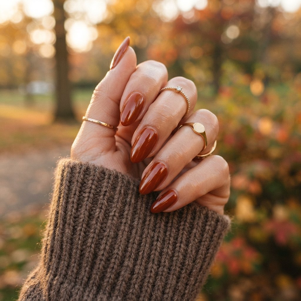 21 September Almond Nails That Make Your Hands Look Elegant 21 Rust Almond Nails