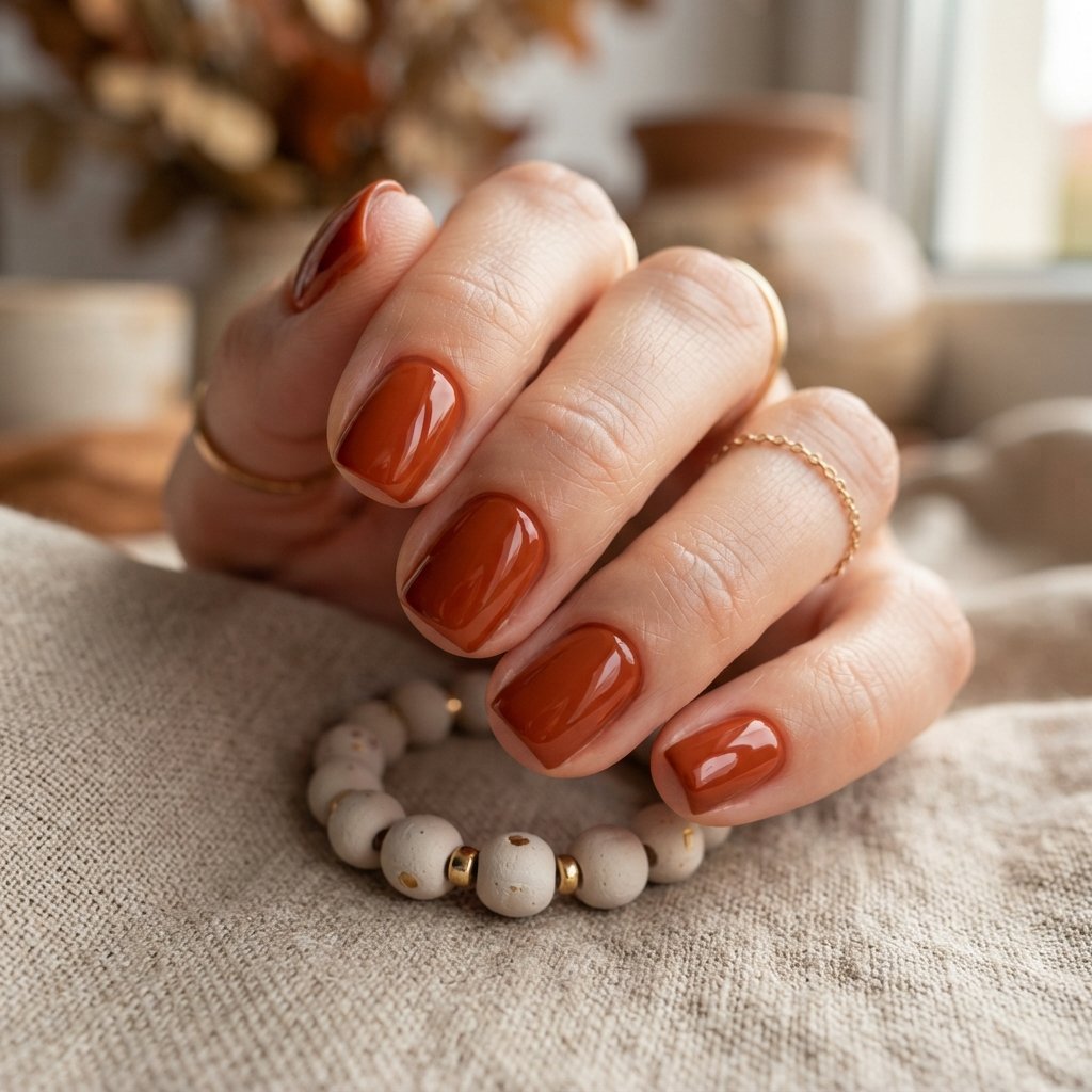 Rust Orange Nails