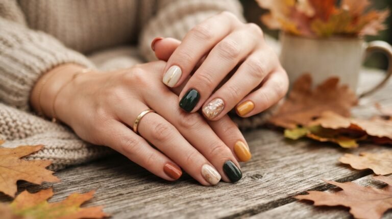 Simple fall nail designs