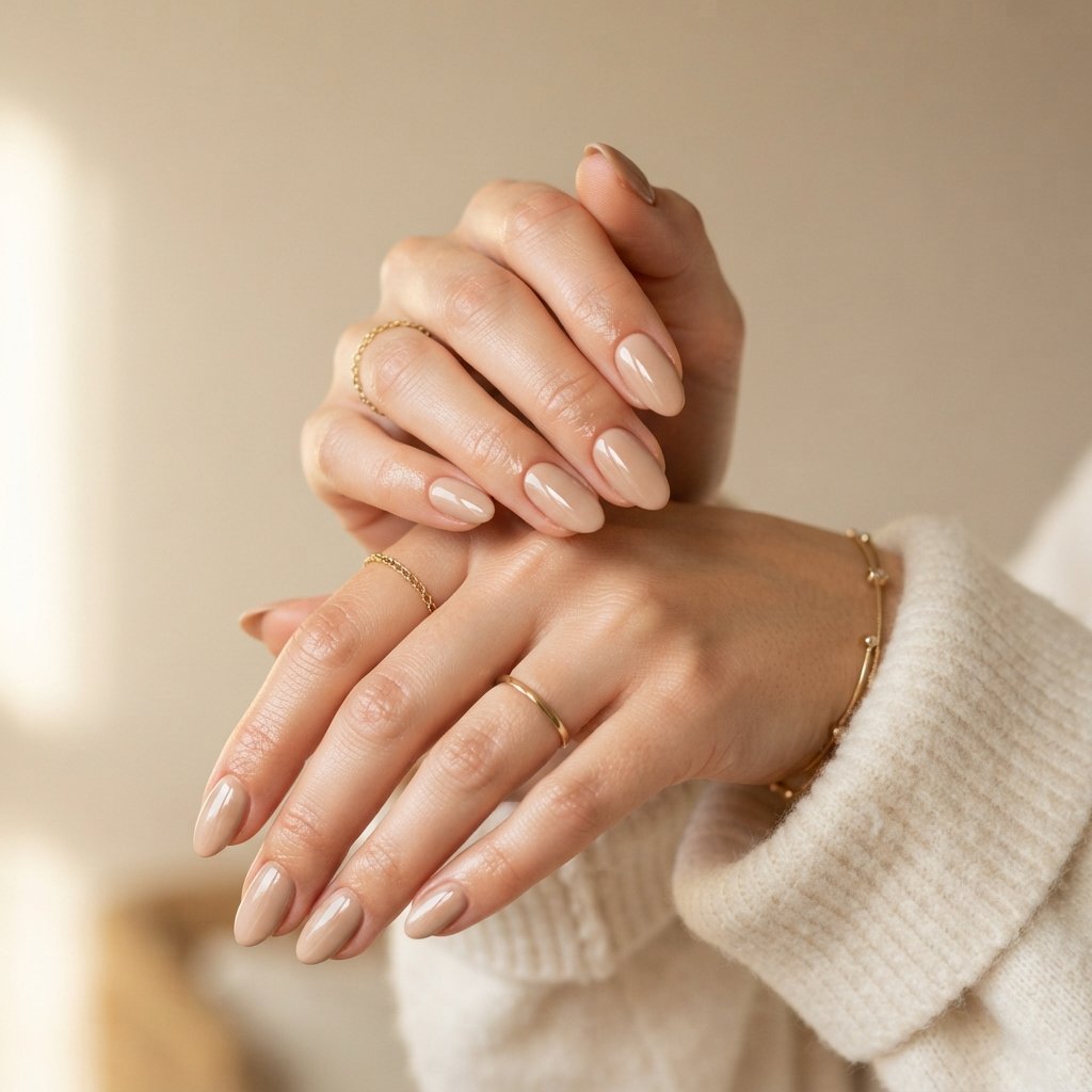 Warm Beige Nails