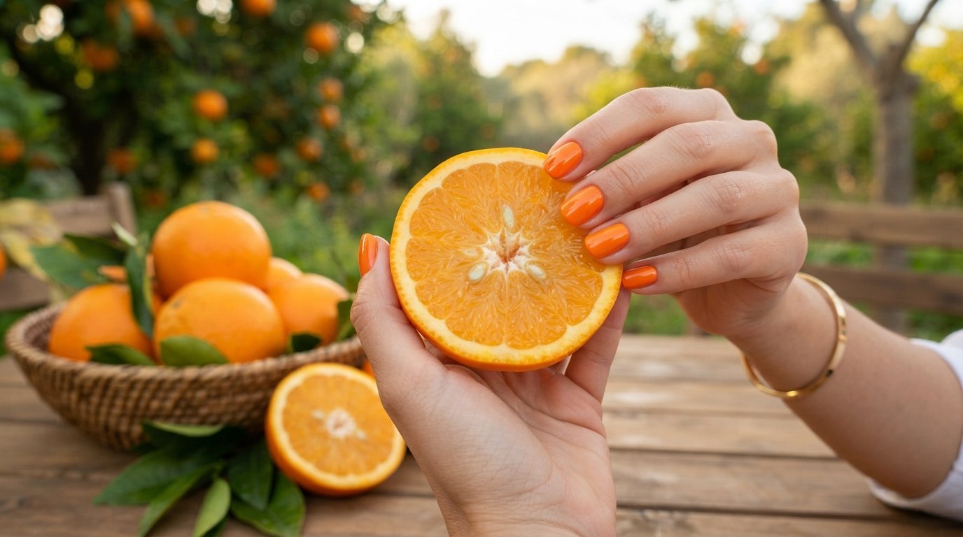 orange nails fruit