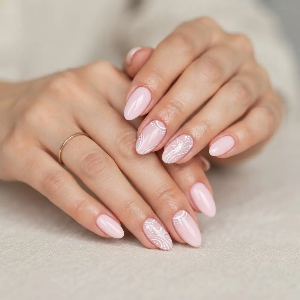 21 Pink Almond Nails You'll Be Obsessed With 10 Pink and White Almond Nails