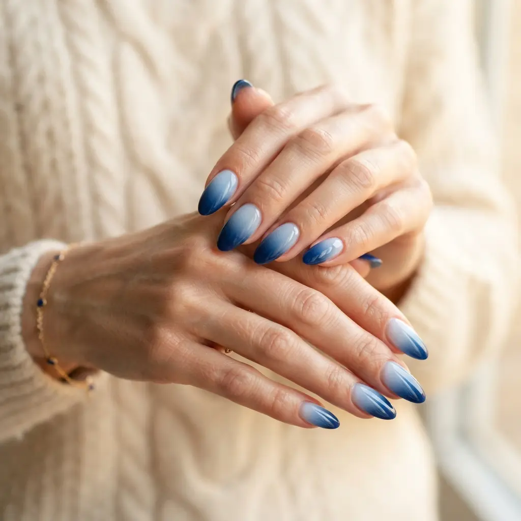  Blue Ombre Nails