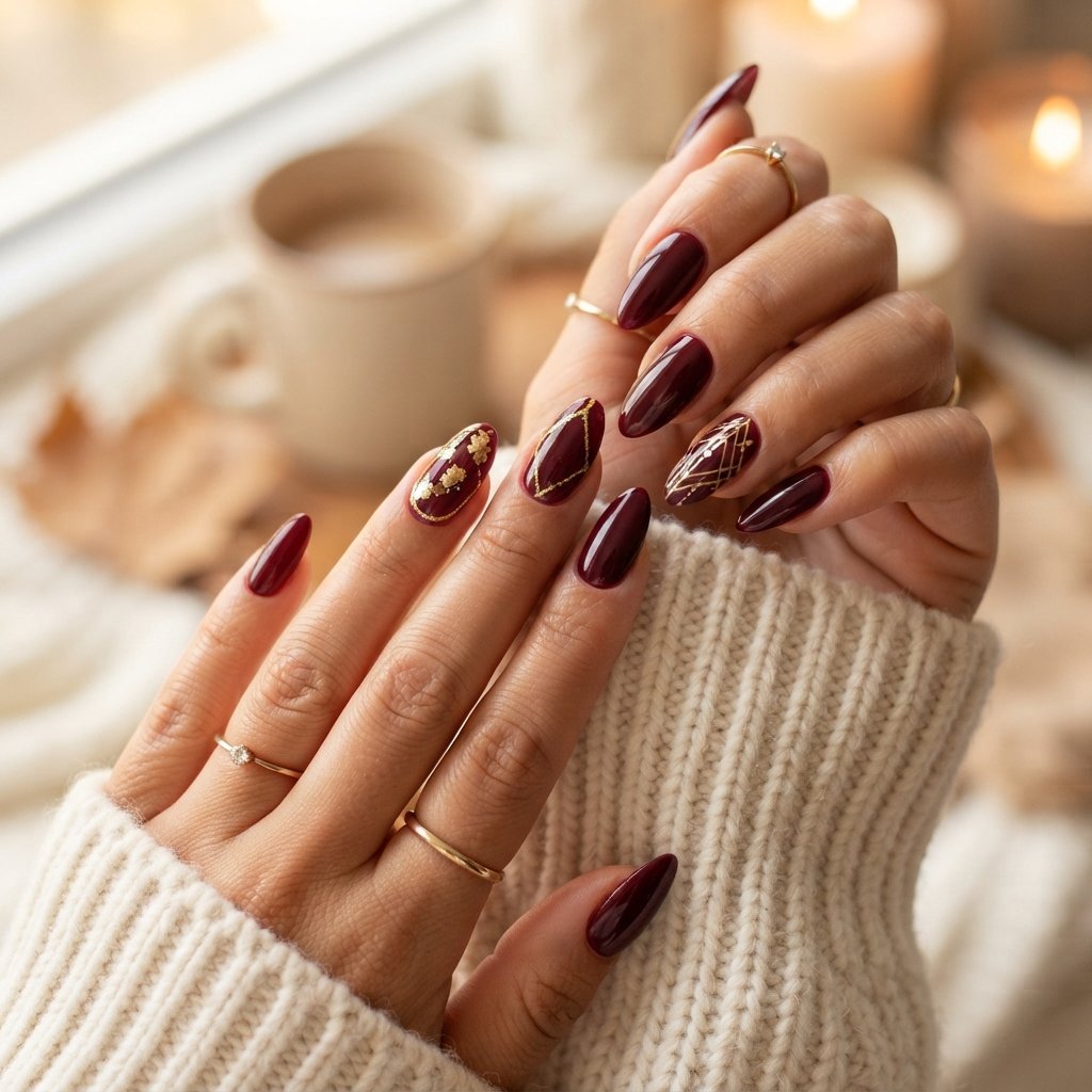 22 Long Fall Nail Designs That Turn Heads Instantly 10 Pumpkin Accent Nails