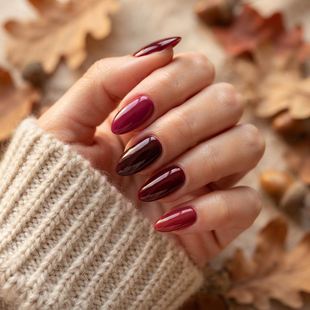 23 Burgundy Fall Nail Designs That Never Go Out of Style 23 Mixed Burgundy Shades