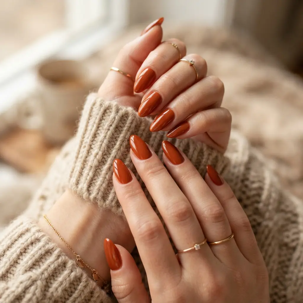Burnt Orange Nails