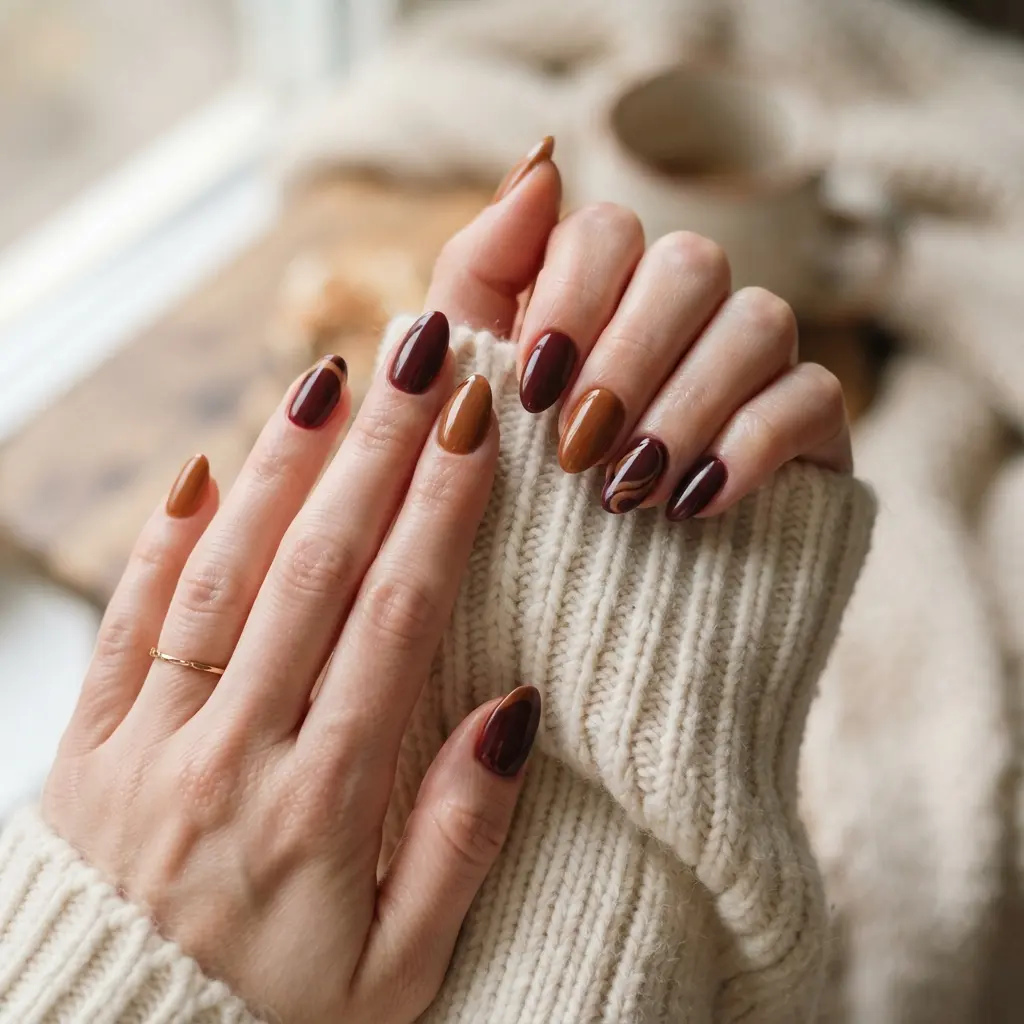 Caramel and Burgundy Mix