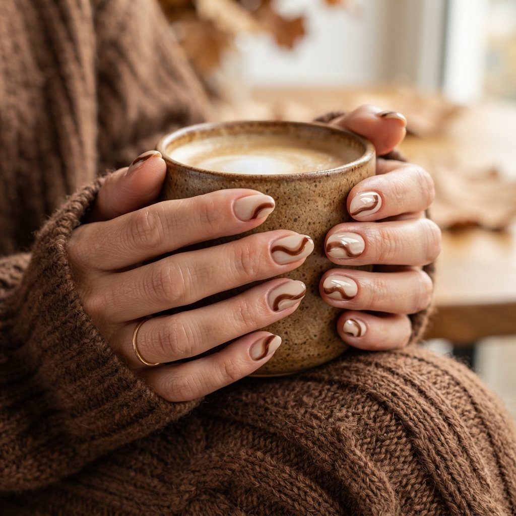  Chocolate Brown Swirls