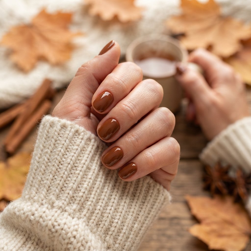 Cinnamon Brown Nails