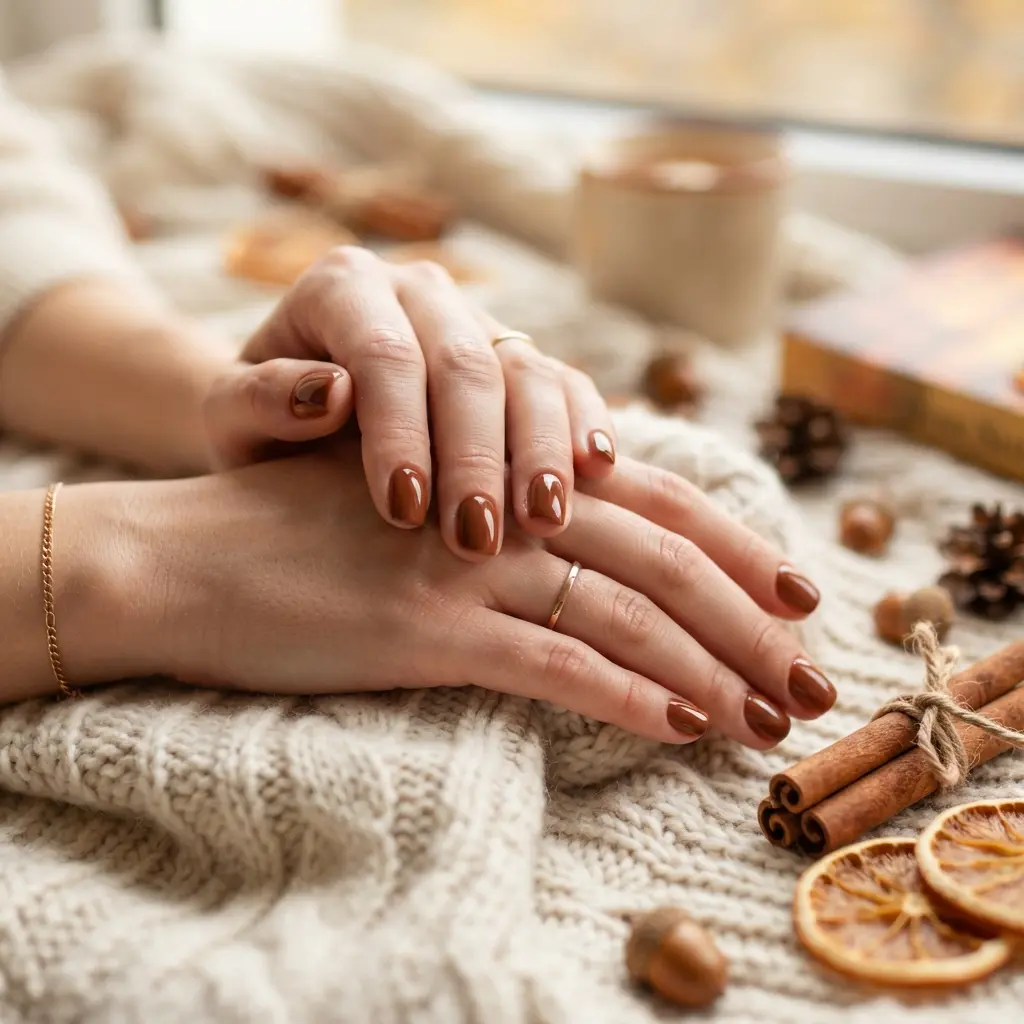  Cinnamon Brown Nails