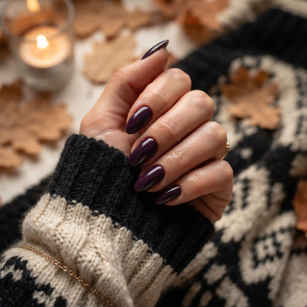 Dark Grape Nails