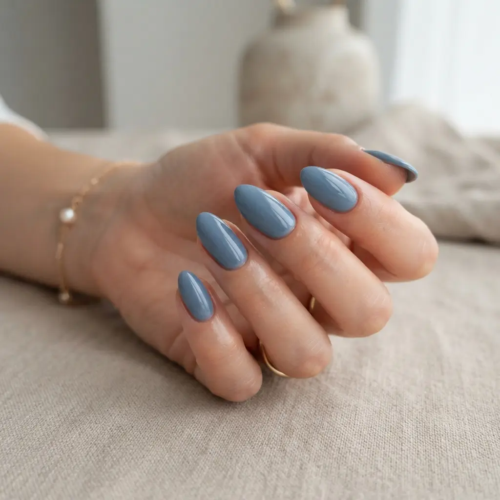  Dusty Blue Nails
