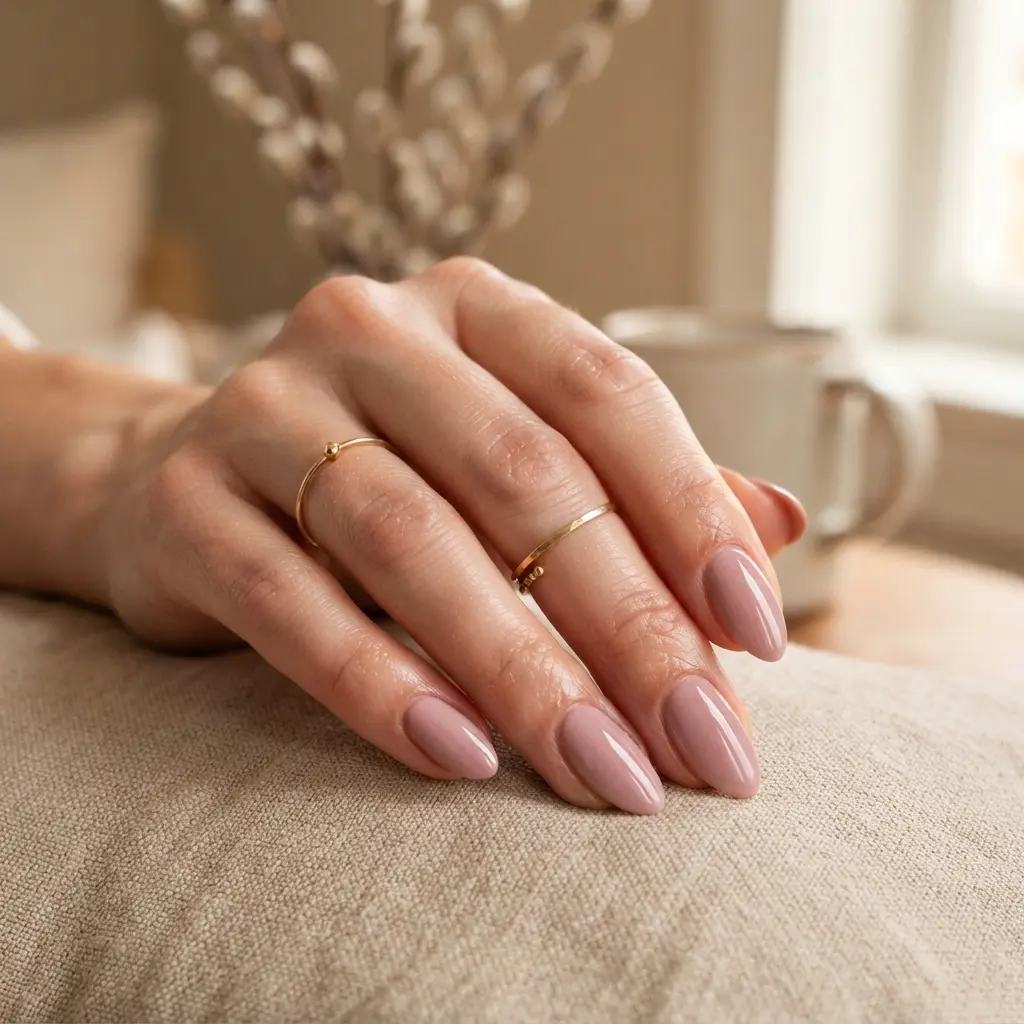 21 Pink Almond Nails You'll Be Obsessed With 14 Dusty Pink Almond Nails