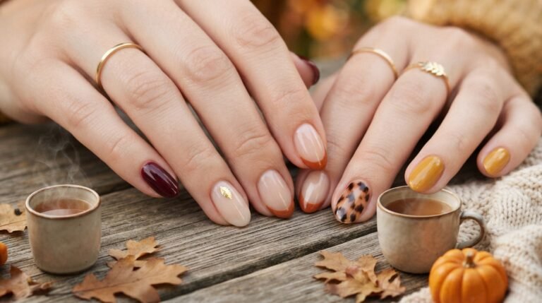 Easy fall nail designs