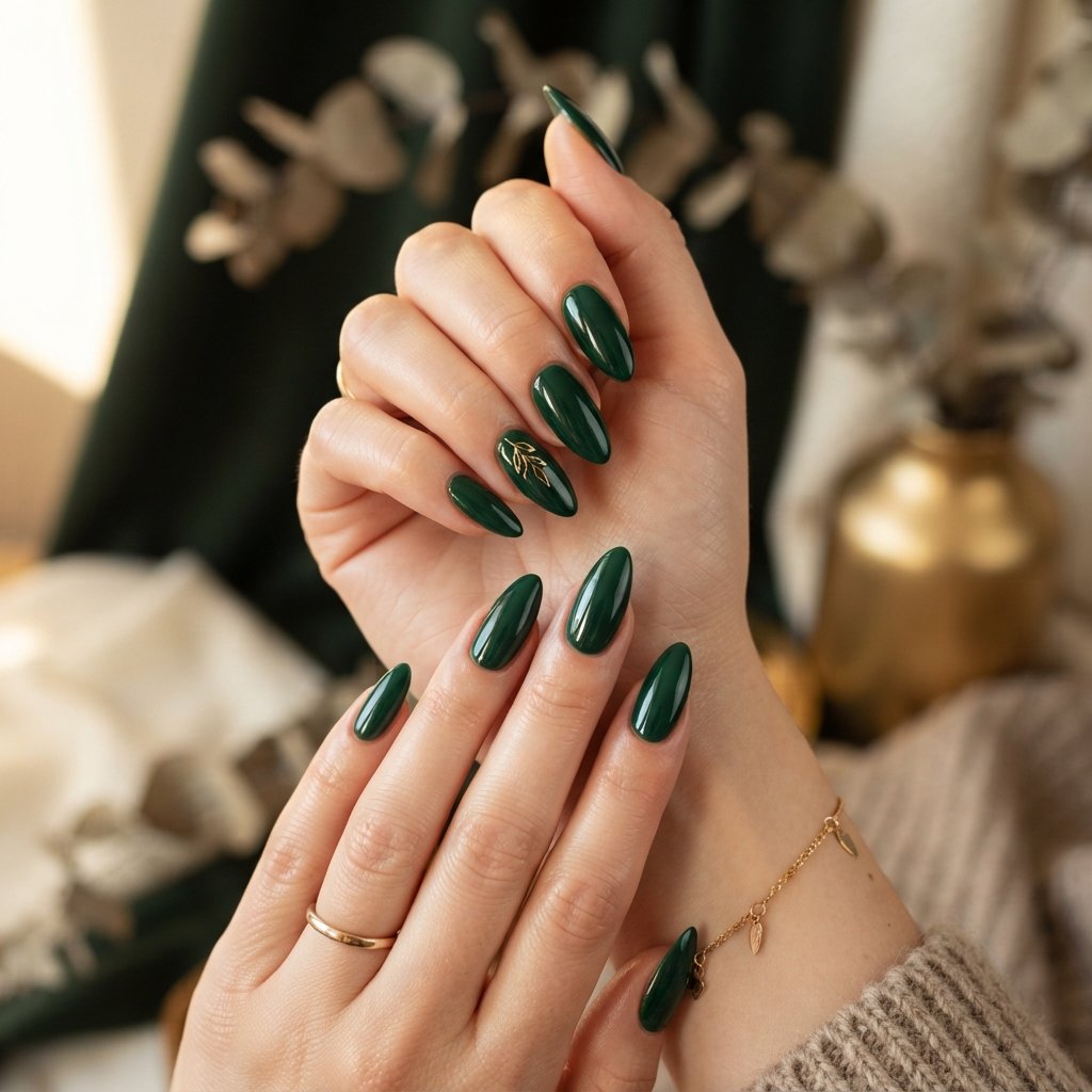  Forest Green Nails