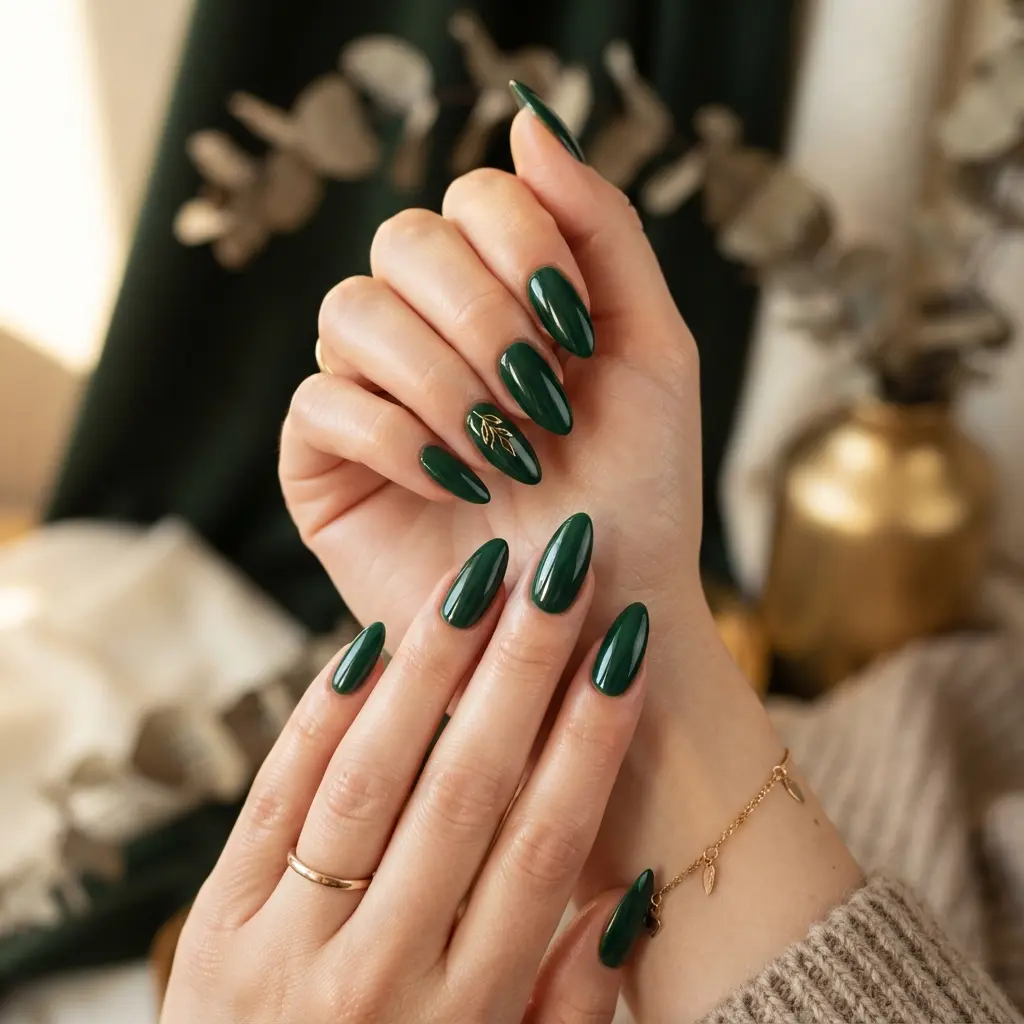  Forest Green Nails