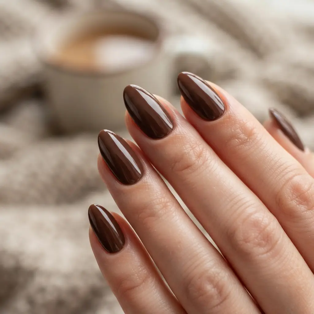 Glossy Cocoa Nails