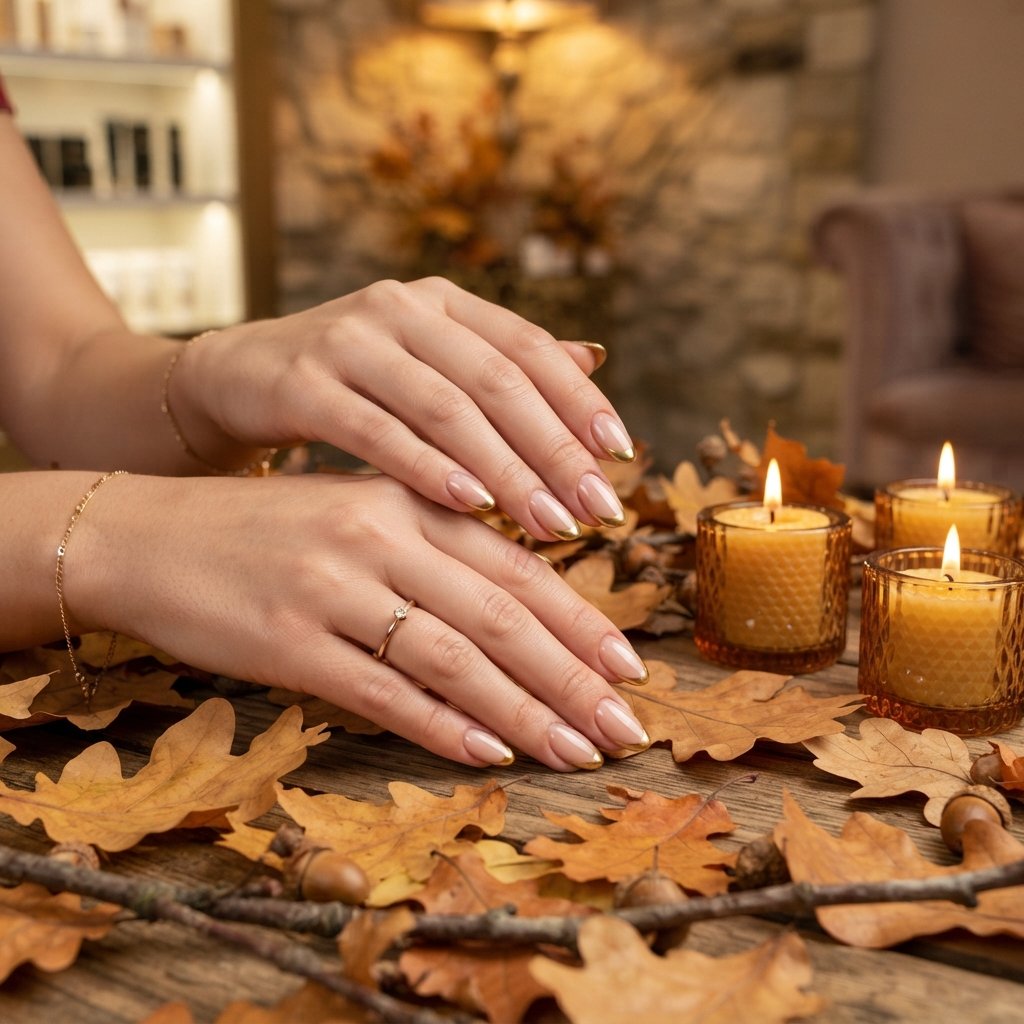 26 Early Fall Nail Designs Perfect for the New Season 18 Golden French Tips