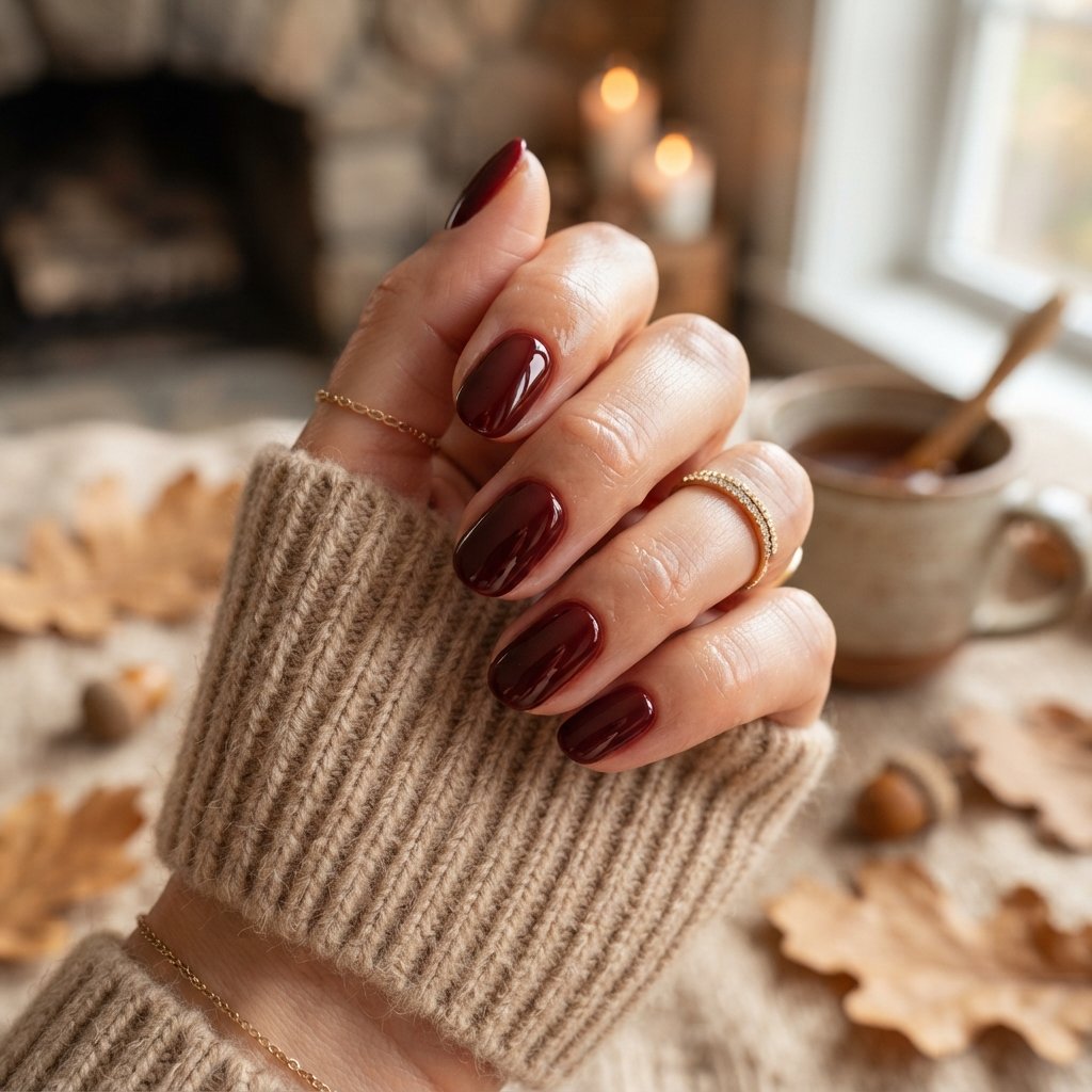  Mahogany Red Nails