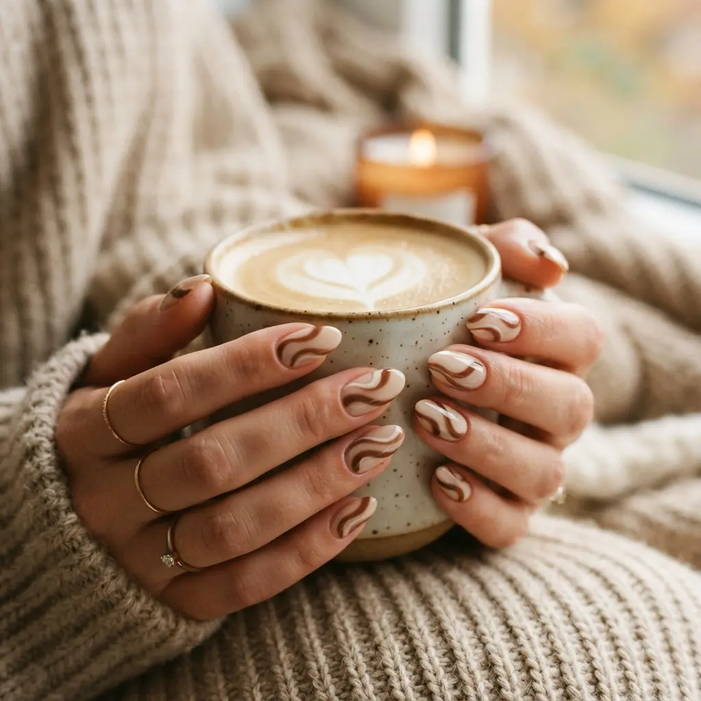 Brown and Cream Swirls