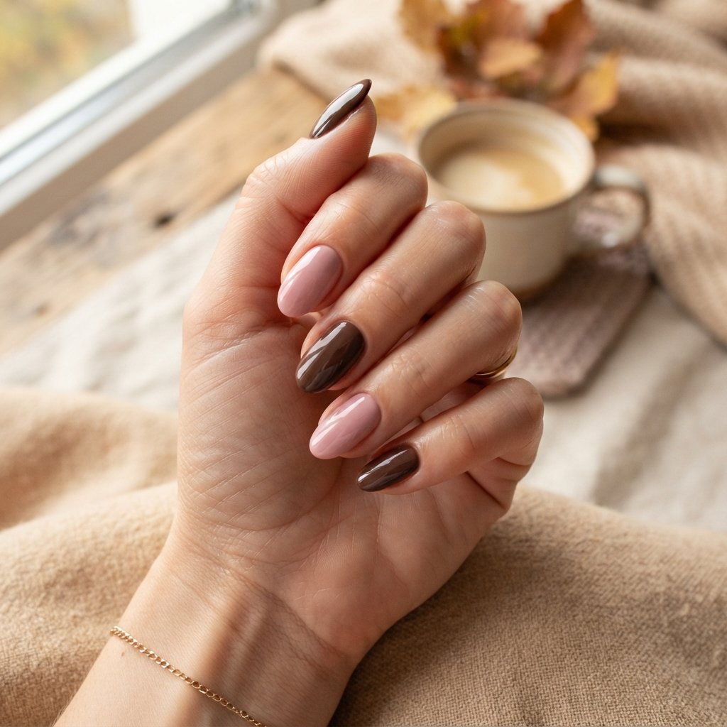  Chocolate and Soft Pink