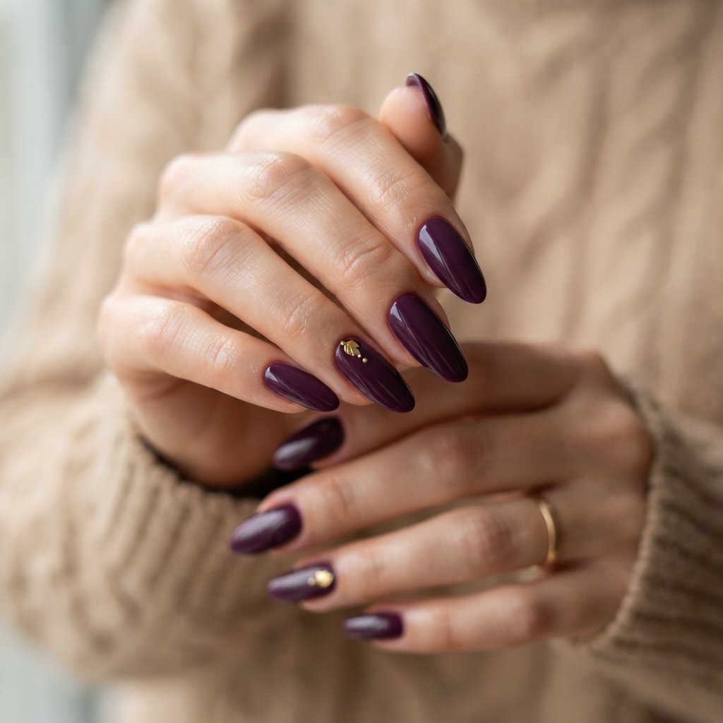 22 Long Fall Nail Designs That Turn Heads Instantly 14 Plum Purple Long Nails