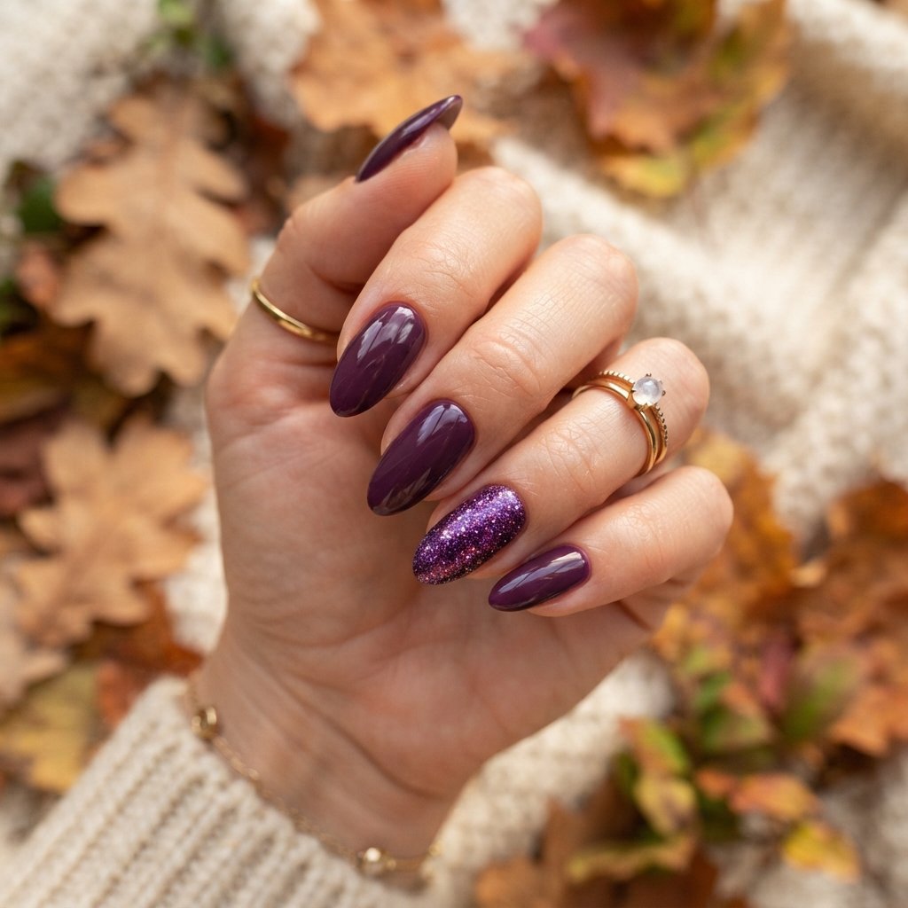  Purple Glitter Accent